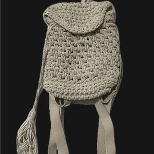 PacSun Natural Crochet Backpack